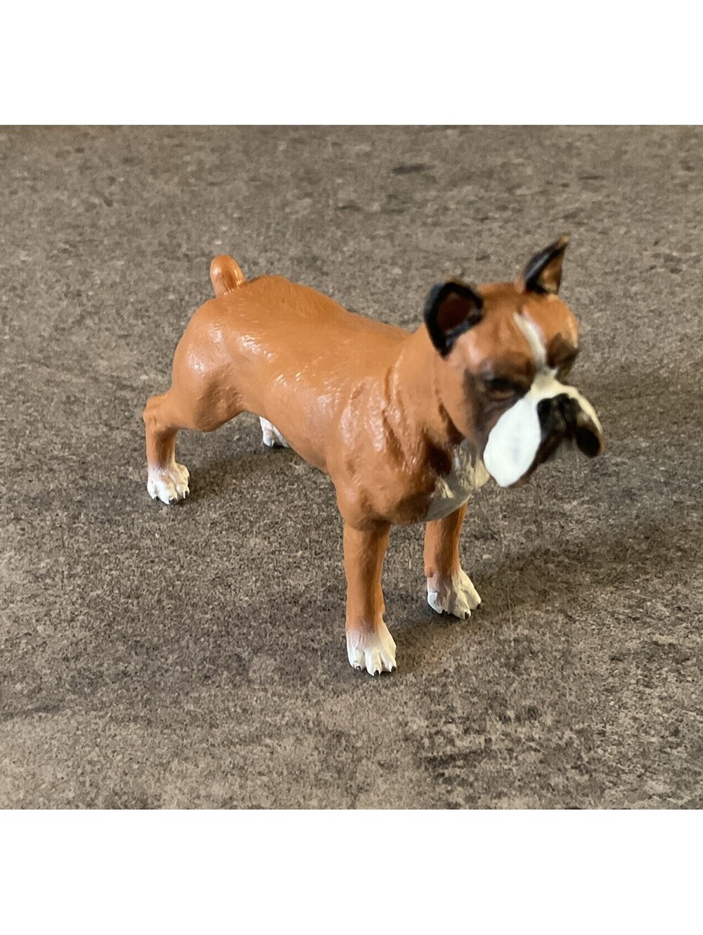 PAPO Dog and Cat Companions Boxer Toy Figure, Brown/White (54019)